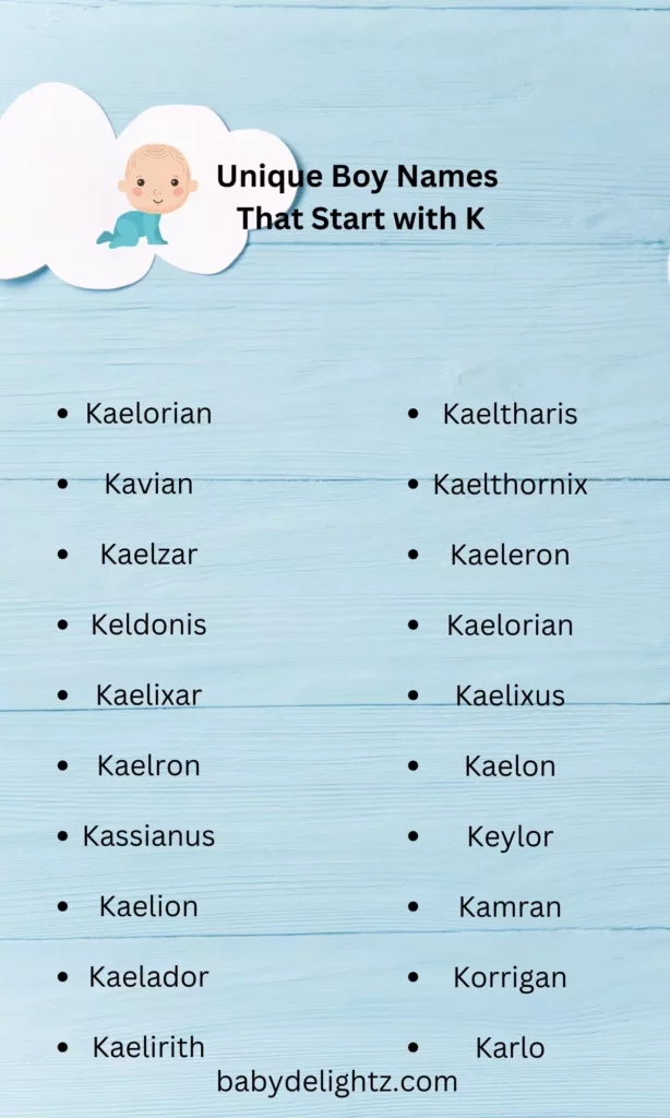 Unique Boy Names That Start with K