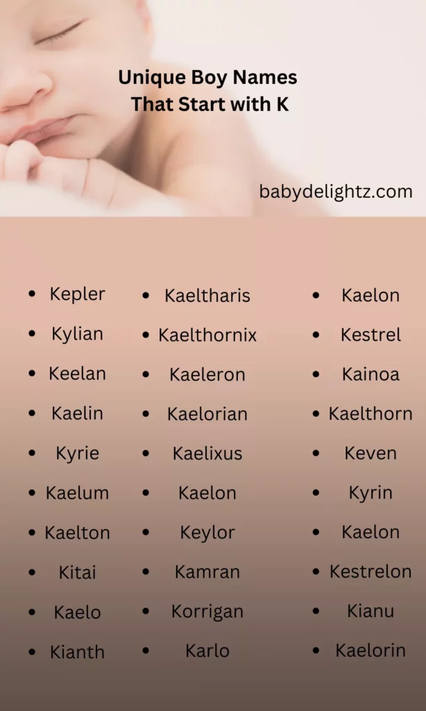 Unique Boy Names That Start with K