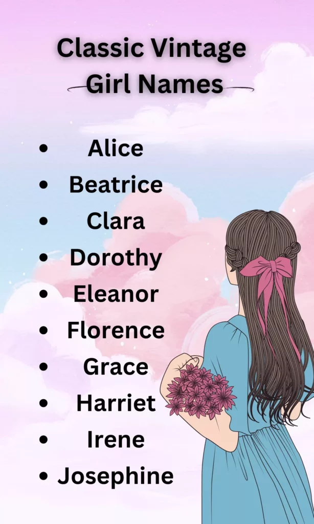 Classic Vintage Girl Names