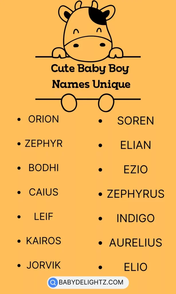 Cute Baby Boy Names Unique list