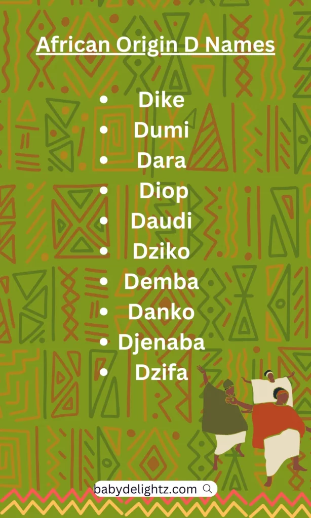 African Origin Black Boy Names That Start with D.