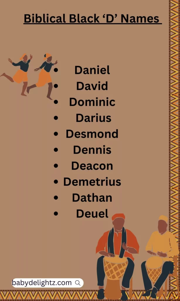 Biblical Black Boy Names That Start with D.