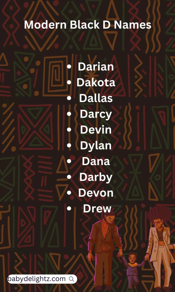 Modern Black Boy Names That Start with D.