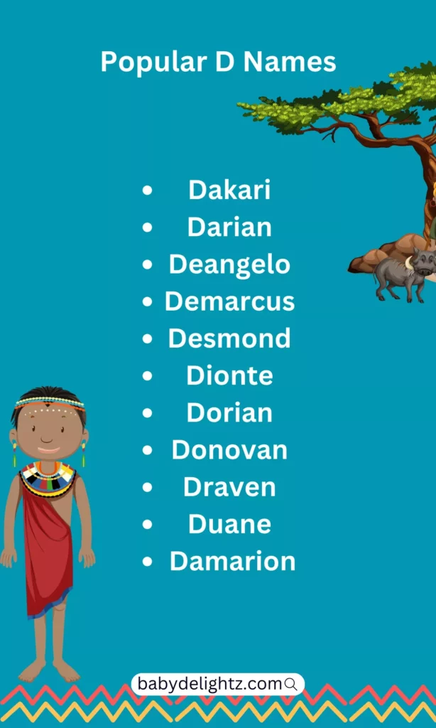 Popular Black Boy Names That Start with D.