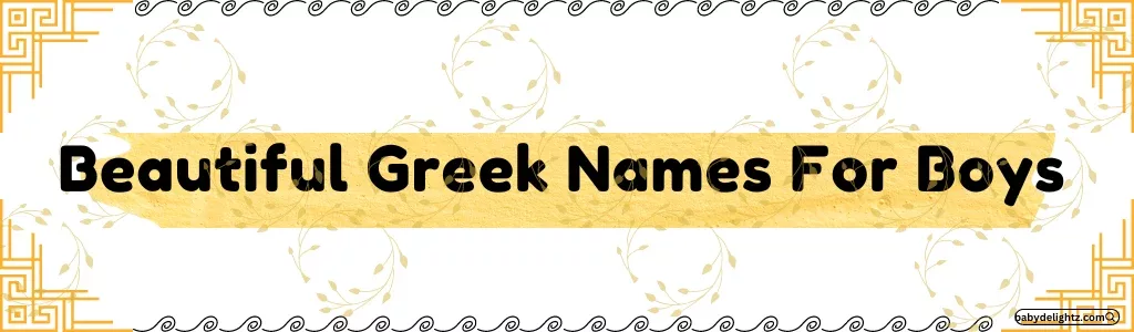 Greek Names That Start With A for Boys.