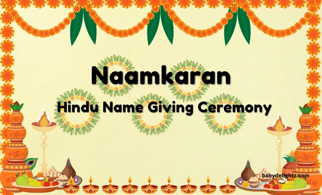 Naamkaran; a Hindu name giving ceremony.